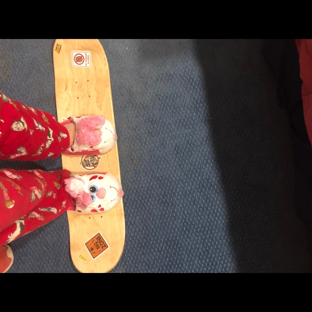 Bunny slippers when you push down ears go up